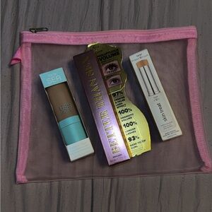 Tarte & too faced full size makeup bundle + bag